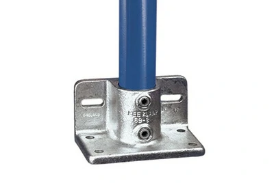 Rail flange with toe board adapte