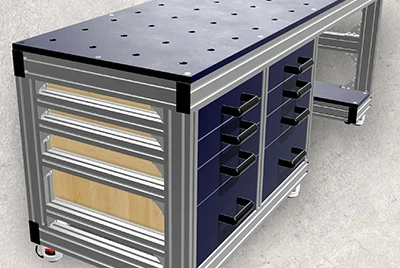 T slot aluminum for Workstation, test station, workbench