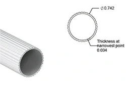 5/8” Aluminum Ribbed Round Tube