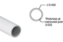 1/2” Aluminum Ribbed Round Tube