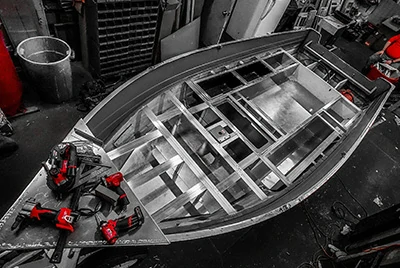 Ship hull framework
