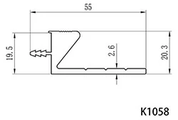 Stock sizes of G profile aluminium Stock sizes of G profile aluminium