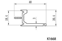 Stock sizes of G profile aluminium Stock sizes of G profile aluminium