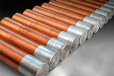 0.5” ∅ x 2.5” copper-aluminum welded part 0.5” ∅ x 2.5” copper-aluminum welded part