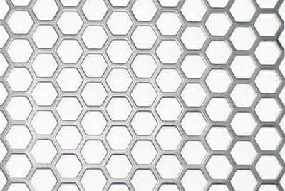 Folha de alumínio perfurada hexagonal Folha de alumínio perfurada hexagonal