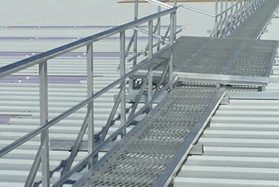 Aluminum mesh for walkways