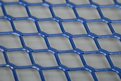 Blue expandable aluminum mesh