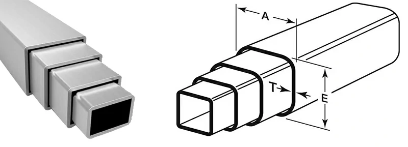 Square Telescopic Tube Imperial Size Chart