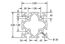 2 x 2 .26 Aluminium-Extrusion 2 x 2 .26 Aluminium-Extrusion