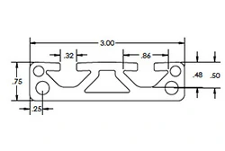 .75 x 3 T-Slot Aluminum Extrusion .75 x 3 T-Slot Aluminum Extrusion