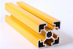 Gelb 45mm x 45mm 10mm Aluminium-Extrusion Gelb 45mm x 45mm 10mm Aluminium-Extrusion