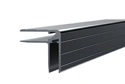 Black aluminum long leg double angle extrusion Black aluminum long leg double angle extrusion