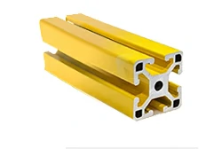 T SLOTS 40mm x 40mm Yellow 8mm Aluminum Extrusion T SLOTS 40mm x 40mm Yellow 8mm Aluminum Extrusion