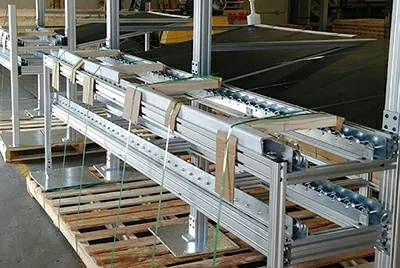 Aluminum T-slot conveyor frames and enclosures Aluminum T-slot conveyor frames and enclosures
