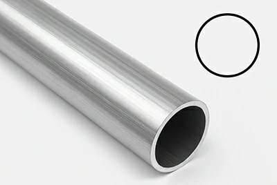 Round aluminum bent tubing