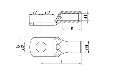 Standard Tubular Copper Lugs size Standard Tubular Copper Lugs size