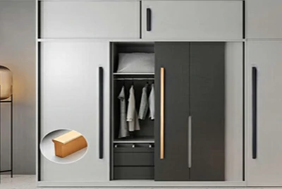 Tirador de perfil de aluminio para puerta corredera de armario Tirador de perfil de aluminio para puerta corredera de armario