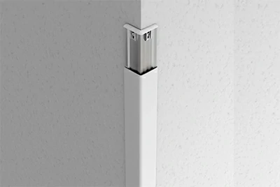 Eckenschutz mit Aluminium-Halterung Eckenschutz mit Aluminium-Halterung