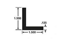 1-1/2 Zoll x 1-1/2 Zoll x 1/8 Zoll dicke Aluminium-Eckenschützer