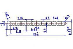 85mm*7mm-12 Delik 85mm*7mm-12 Delik