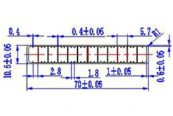 70mm*10.5mm-12 Delik 70mm*10.5mm-12 Delik
