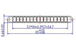65mm*6.4mm-18 Delik 65mm*6.4mm-18 Delik