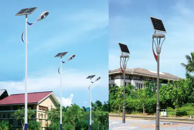 Integrated aluminum structures for solar street light poles