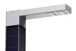 Integrated aluminum structures for solar street light poles