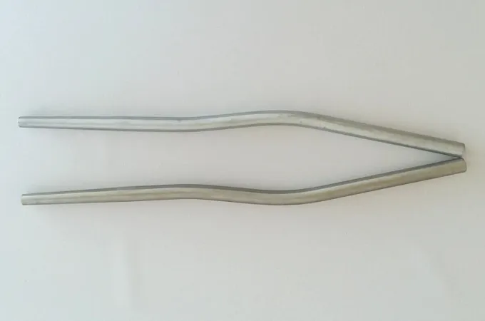 19mm Ø S-bend seat stay สําหรับไม้กางเขน/กรวด, อลูมิเนียม 6061, ผนัง 1.2 มม., ความยาว 560 มม.