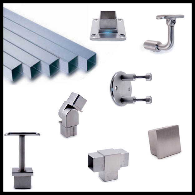 6063 aluminum square tube fittings