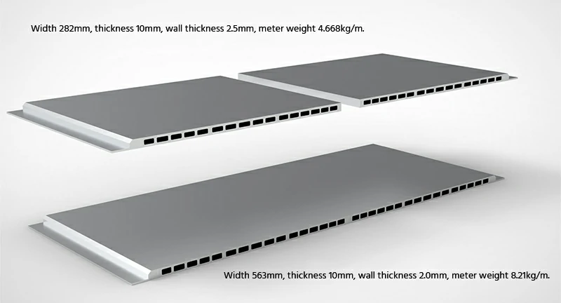 battery tray water-cooled plate microchannel profile