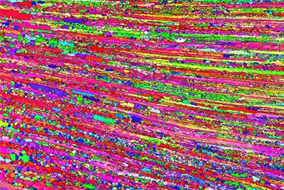 Microstructure under impact: shear bands show strain-rate strengthening