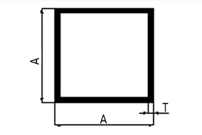 Aluminum square tube mold (Sharp Corner)