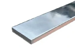 Polished aluminium flat bar