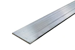 Brushed aluminium flat bar