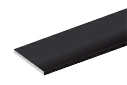Black aluminum flat bar