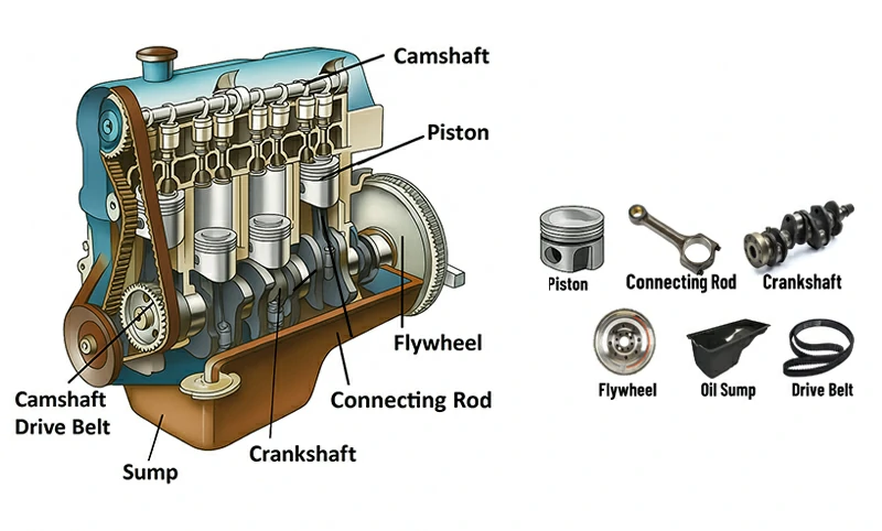 المحرك – حالات تطبيق المكبس