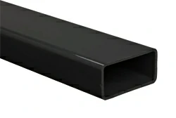 Black aluminum rectangular tubing