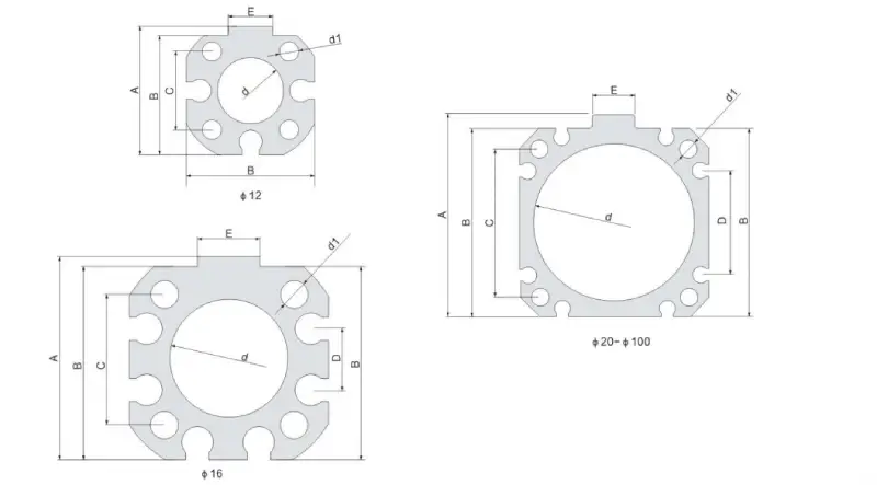 JCQ Series Compact Pneumatic Cylinder Tube