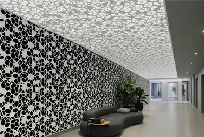 Perforated aluminum ceiling panels