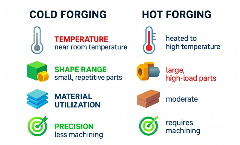 Cold Forged Aluminum vs Aluminum Hot Forging