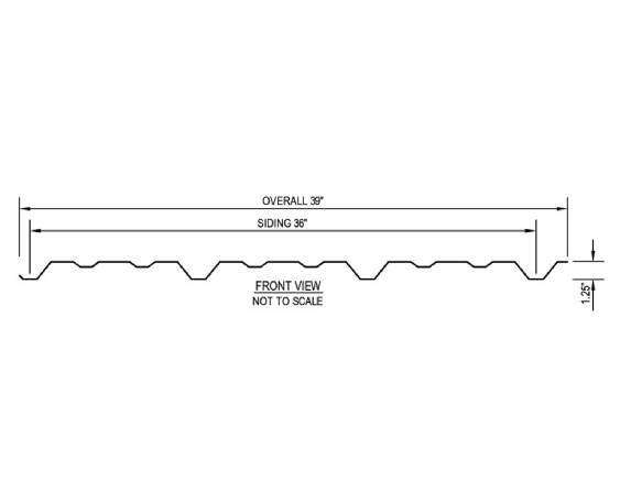Vertical Rib Panel Size