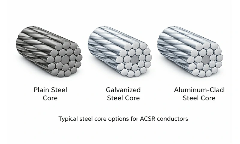 Opción de núcleo de acero