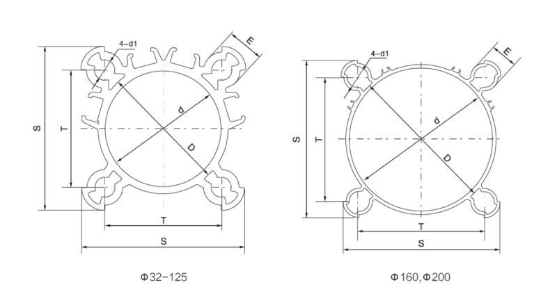 Aluminum Pneumatic Cylinder Tube Profile