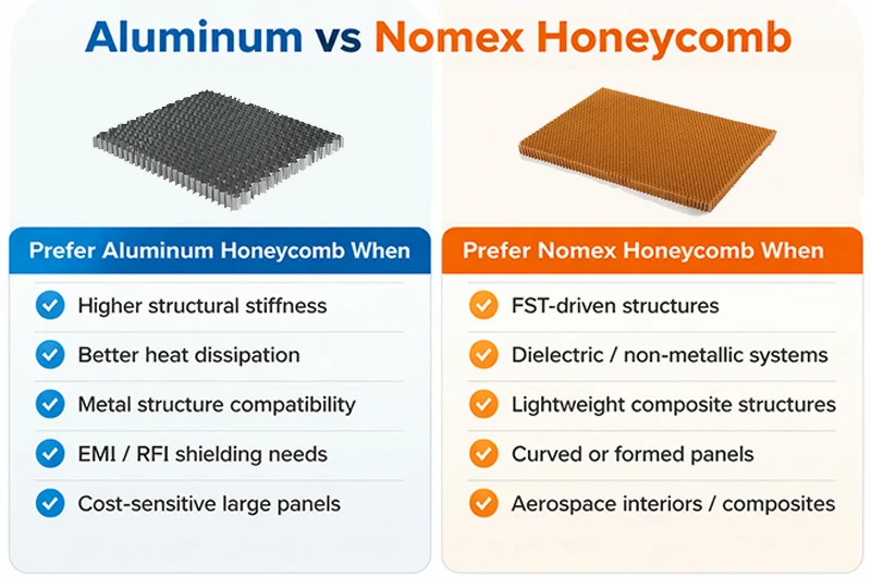 Aluminum vs Nomex Honeycomb