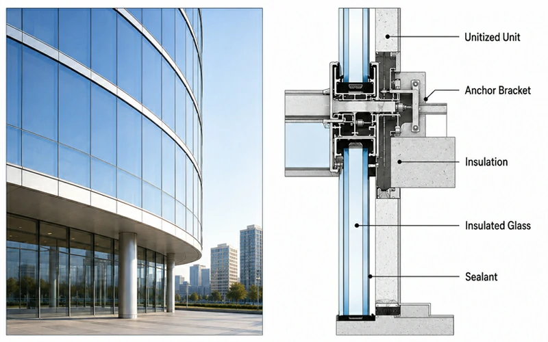 unitized curtain wall