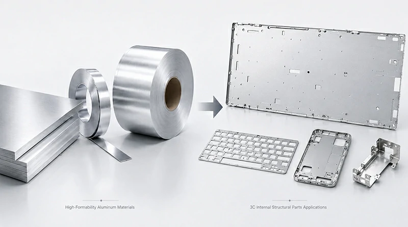 high-formability aluminum in 3C internal components