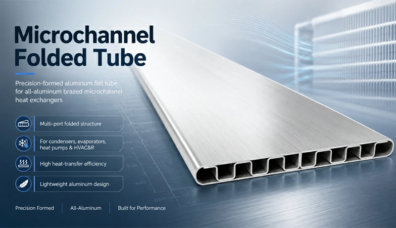 microchannel folded aluminum tube