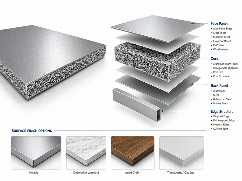 Aluminum Foam Acoustic Panel Structure
