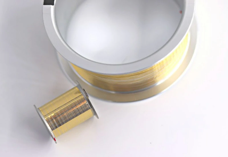 Gold bonding wire spools for semiconductor packaging
